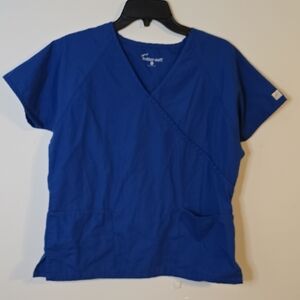Butter-Soft Blue V-Neck Scrub Top